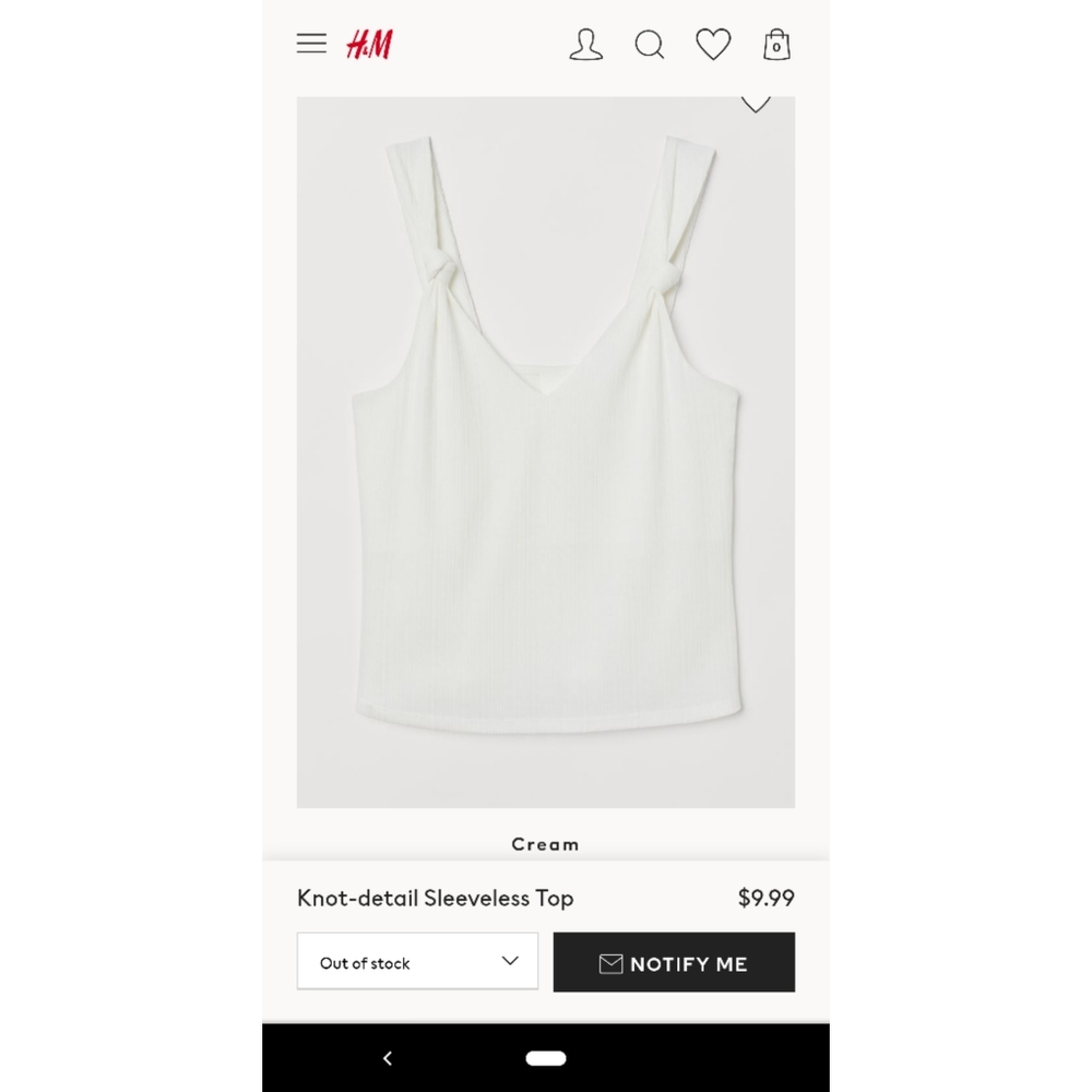 Knot Detail Sleeveless Top
